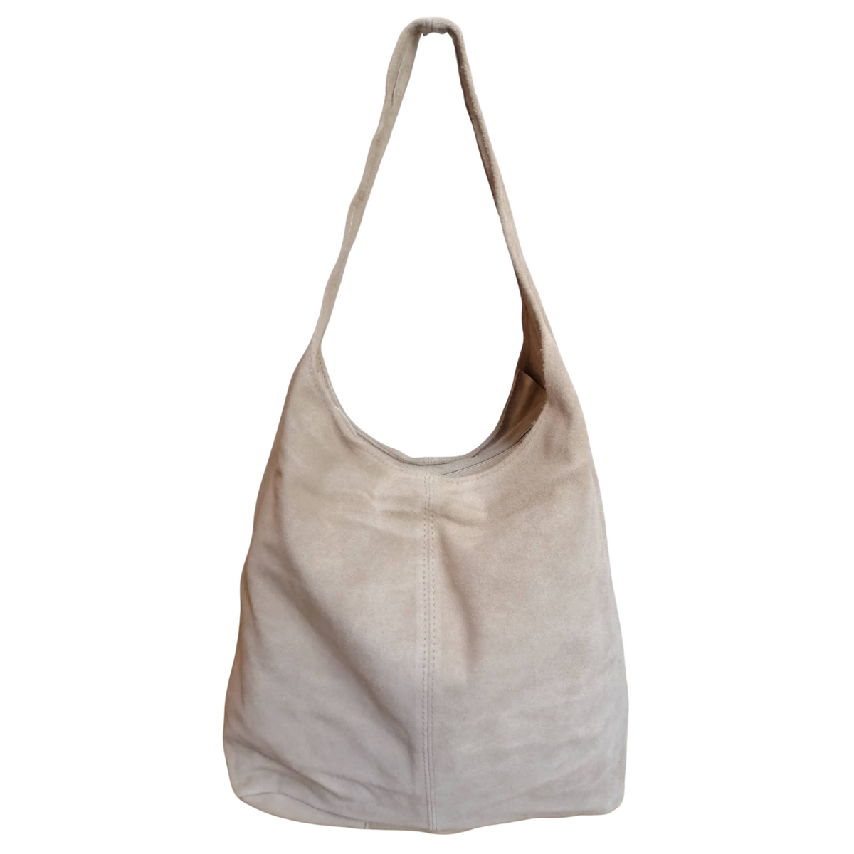 hobo bag scamosciato beige