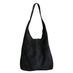 Hobo Bag Morbida in Vera Pelle Scamosciata Grande