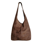 Hobo Bag Morbida in Vera Pelle Scamosciata Grande