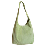 Hobo Bag Morbida in Vera Pelle Scamosciata Grande