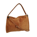 Borsa Hobo Tracolla in Vera Pelle Scamosciata Made In Italy