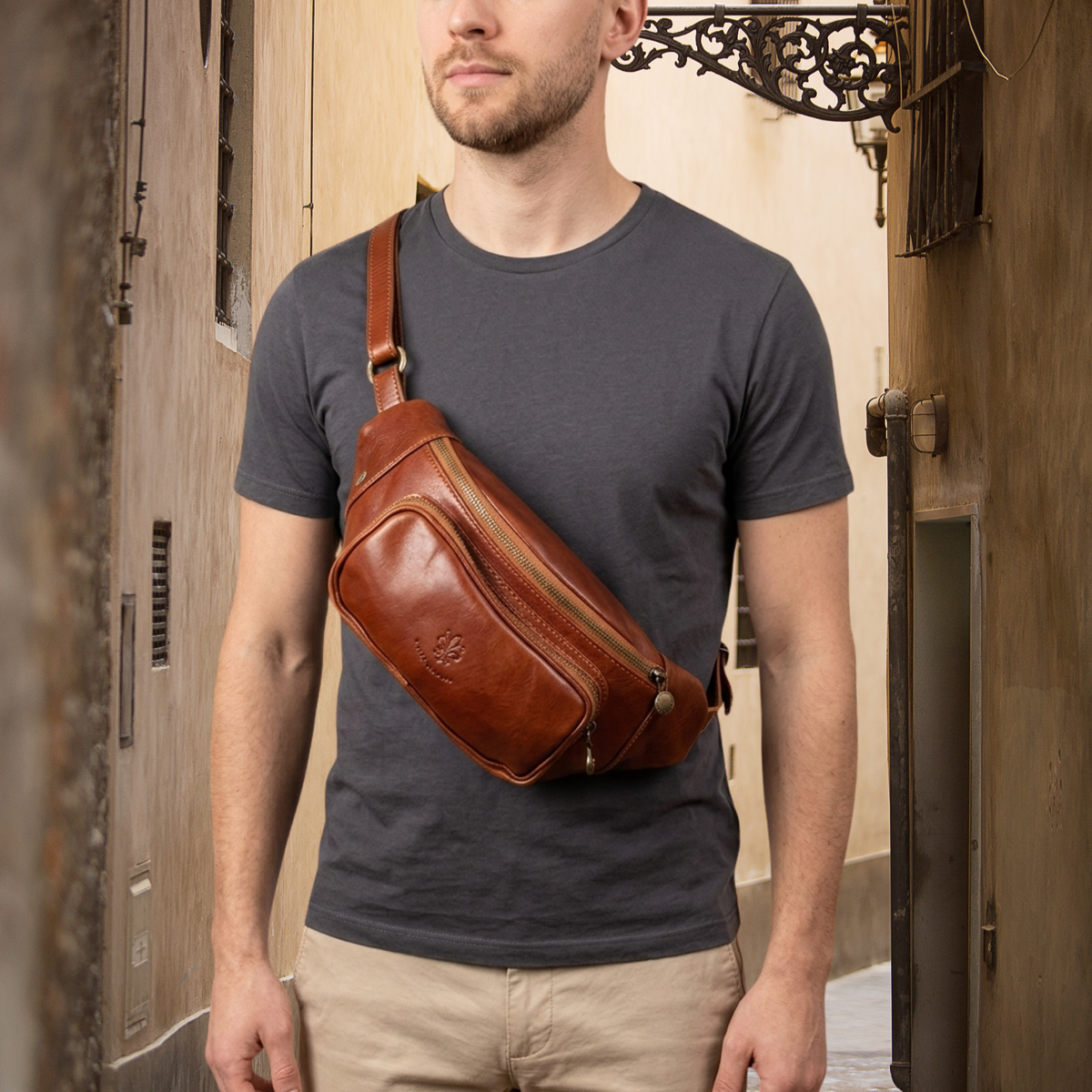Marsupio Unisex in Vero Cuoio | Made in Italy
