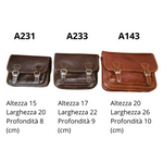 Tracolla Postino in Vero Cuoio a143 Made in Italy