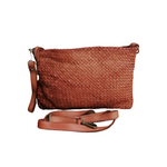 tracolla media intrecciata cuoio