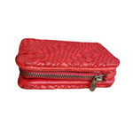 Portafoglio 3 ante Coveri Collection Vera Pelle Intrecciata