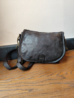 Borsetta Rotonda con Pattina in Pelle Sauvage Morbidissima Stile Vintage