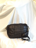 Borsa a Tracolla con cuciturain Vera Pelle Sauvage Made in Italy