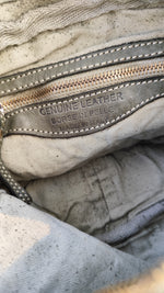 Borsa a Tracolla con cuciturain Vera Pelle Sauvage Made in Italy