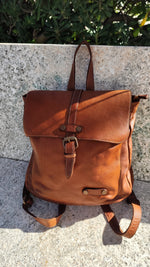 Zaino in Vera Pelle Sauvage Stile Vintage Made In Italy SS251