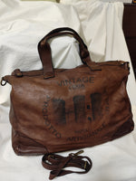 A Meta Prezzo! STOCK SS187 Borsa da Viaggio Pelle Intrecciata Sauvage Stile Vintage