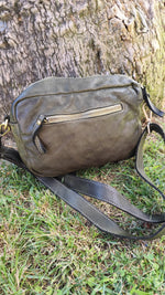 Borsa a Tracolla con cuciturain Vera Pelle Sauvage Made in Italy