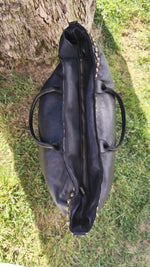 A metà prezzo! Borsa grande con Borchie in Vera Pelle Sauvage