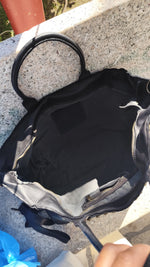 A metà prezzo! Borsa grande con Borchie in Vera Pelle Sauvage