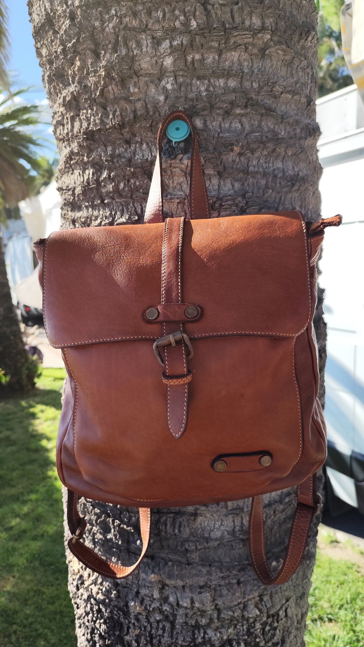 Zaino in Vera Pelle Sauvage Stile Vintage Made In Italy SS251