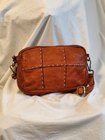 Borsa a Tracolla con cuciturain Vera Pelle Sauvage Made in Italy