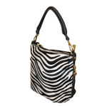 Secchiello con Tracolla in Vera Pelle tipo Cavallino Made In Italy