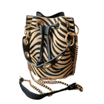 Secchiello con Borchie in Pelle di Cavallino