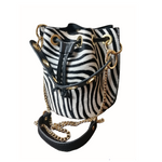 Secchiello con Borchie in Pelle di Cavallino