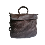 Zaino/Borsa 2Way in Pelle Intrecciata Sauvage Vintage Made in Italy