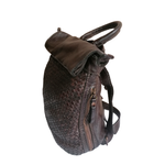 Zaino/Borsa 2Way in Pelle Intrecciata Sauvage Vintage Made in Italy
