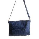 Tracolla Grande Intrecciata Fronte/Retro 23x35cm Vera Pelle Sauvage Vintage