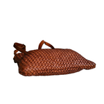 Tracolla Piccola Rettangolo Intrecciata 14 x 23cm Vera Pelle Sauvage Vintage