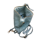 Tracolla Piccola Rettangolo Intrecciata 14 x 23cm Vera Pelle Sauvage Vintage