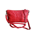 Tracolla Piccola Rettangolo Intrecciata 14 x 23cm Vera Pelle Sauvage Vintage