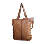 A Meta Prezzo! STOCK SS206 Tote Bag in Vera Pelle Sauvage Stile Vintage Made In Italy