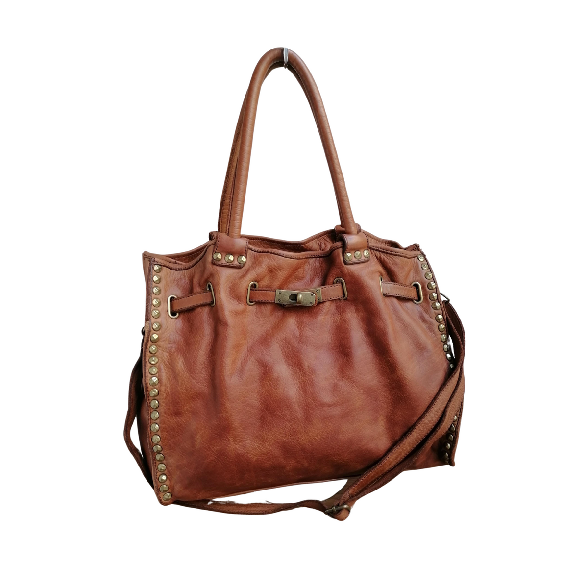 A Meta Prezzo! STOCK SS208 Borsa con Cintura in Vera Pelle Sauvage Stile Vintage