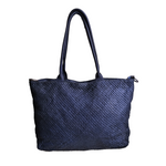 A Meta Prezzo! STOCK SS212 Tote Bag in Vera Pelle Intrecciata Sauvage Stile Vintage Made In Italy