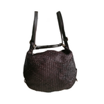 2way Zaino / Borsa in Vera Pelle Intrecciata Sauvage Vintage Made In Italy SS219