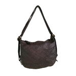 2way Zaino / Borsa in Vera Pelle Intrecciata Sauvage Vintage Made In Italy SS219