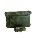 Busta a Tracolla 17x26 cm in Vera Pelle Sauvage Intrecciata Stile Vintage SS220