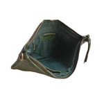 Busta a Tracolla 17x26 cm in Vera Pelle Sauvage Intrecciata Stile Vintage SS220