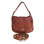 Borsa a Tracolla con Pattina in Vera Pelle Intrecciata Made In Italy SS228