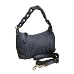 Tracolla Artigianale Vera Pelle Sauvage Intrecciata | manico ad anelli Made In Italy