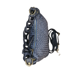 Tracolla Artigianale Vera Pelle Sauvage Intrecciata | manico ad anelli Made In Italy