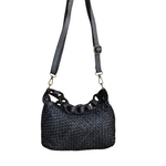 Tracolla Artigianale Vera Pelle Sauvage Intrecciata | manico ad anelli Made In Italy