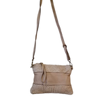 Tracolla Media Vera Pelle Sauvage Intrecciata e Liscia Vintage Made in Italy