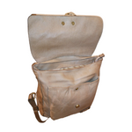 zaino sauvage vera pelle taupe pattina