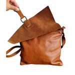 Borsa a tracolla | Messenger Bag in Pelle Sauvage Intrecciata Morbidissima Stile Vintage Made in Italy