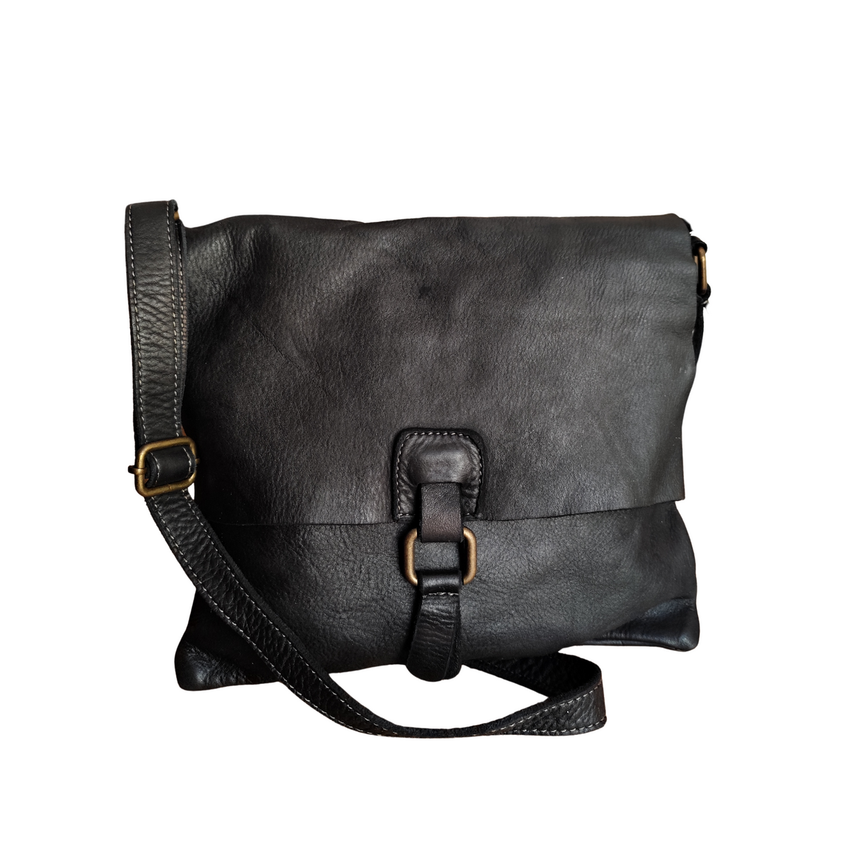 Borsa a tracolla | Messenger Bag in Pelle Sauvage Intrecciata Morbidissima Stile Vintage Made in Italy