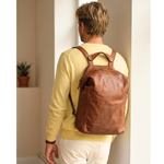 Zaino in Vera Pelle Sauvage Stile Vintage Unisex Made In Italy SS260