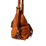 Borsa/Zaino con Tasca in Vera Pelle Liscia Sauvage | Made in Italy | SS262