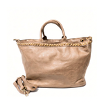 A metà prezzo! Borsa grande con Borchie in Vera Pelle Sauvage