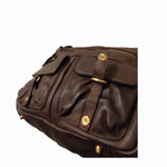 Borsa a Tracolla con Due Tasche in Vera Pelle Sauvage | Made in Italy| SS263