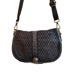 Borsetta Rotonda con Pattina in Pelle Sauvage Morbidissima Stile Vintage