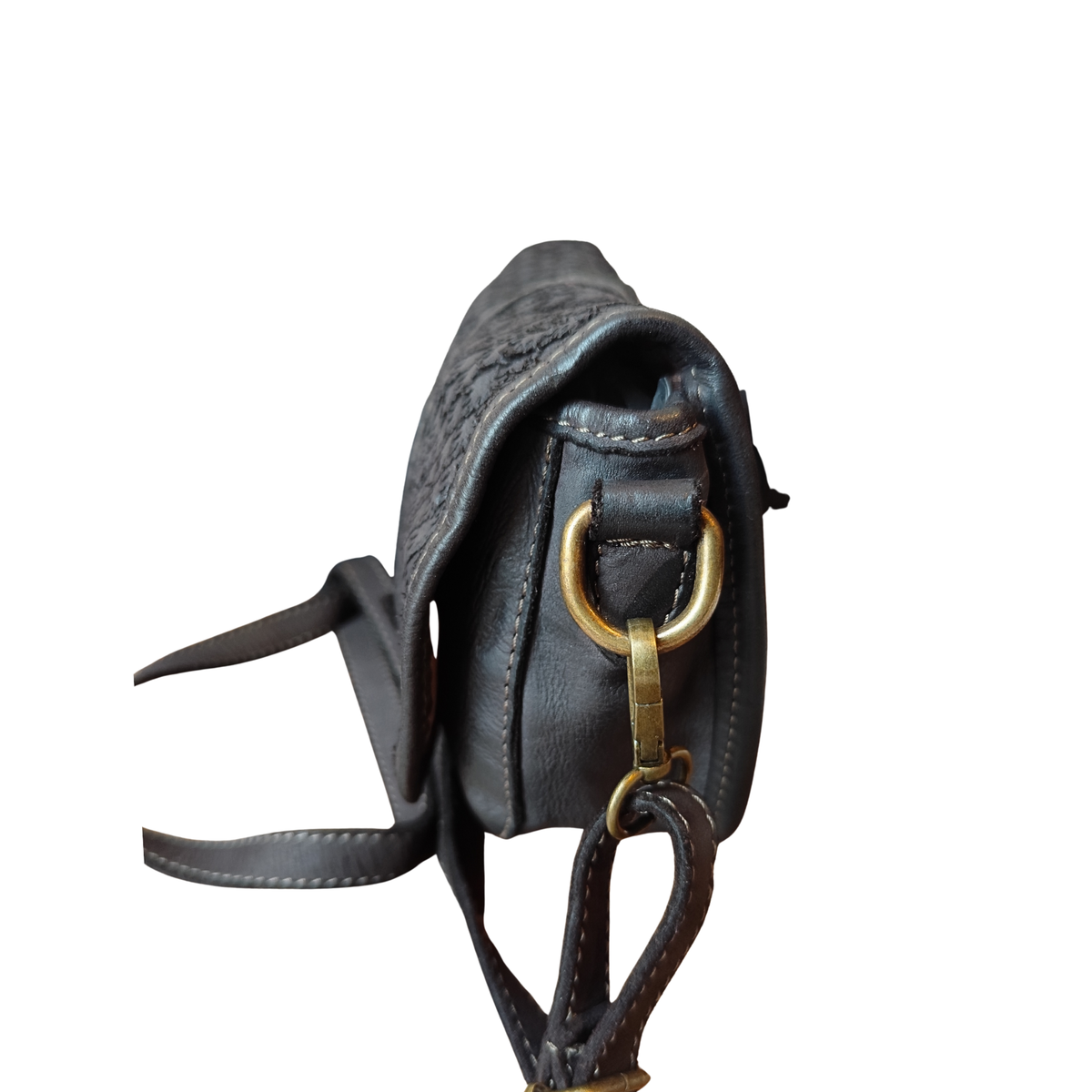 Borsetta Rotonda con Pattina in Pelle Sauvage Morbidissima Stile Vintage