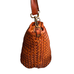 Borsa a Secchiello in Vera Pelle Sauvage Intrecciata ss273 | Made In Italy